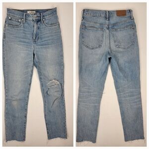 Madewell Sz 26 Jeans The Perfect Vintage Crop High Rise Distressed